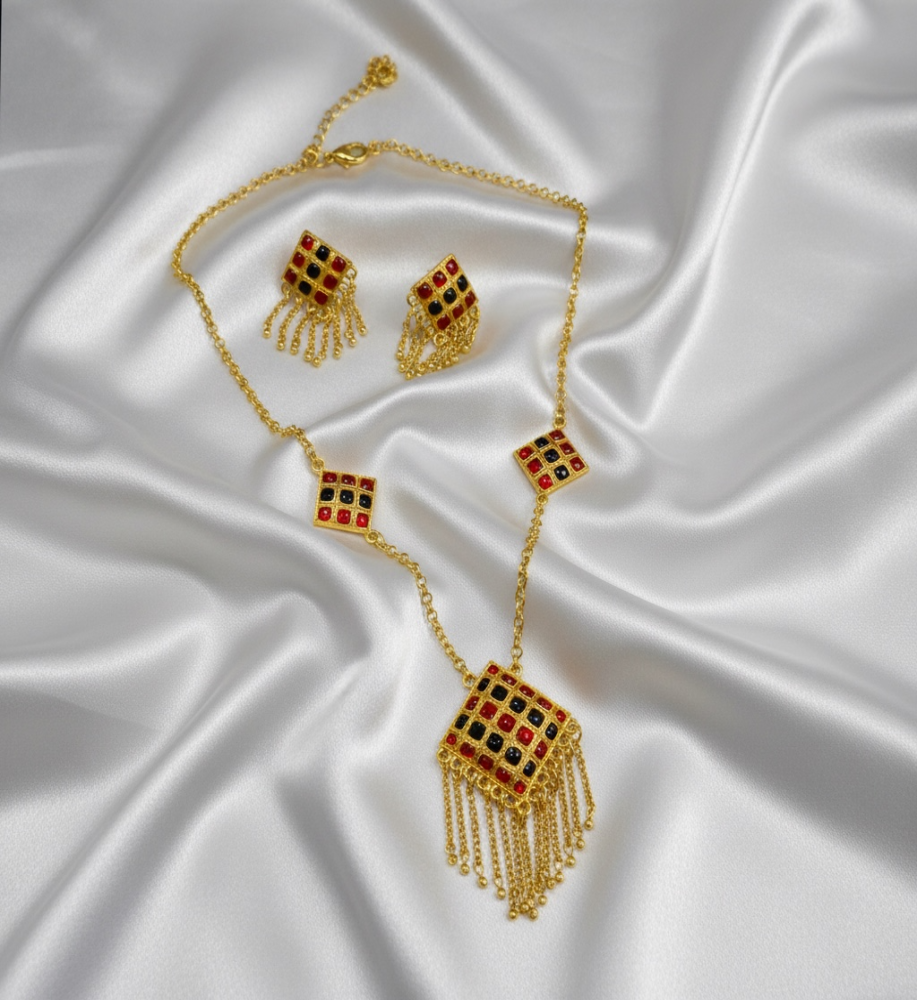 Assamese jewellery (Red and Black)