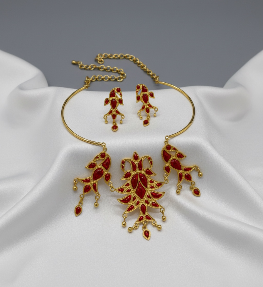 Assamese jewellery (Red)