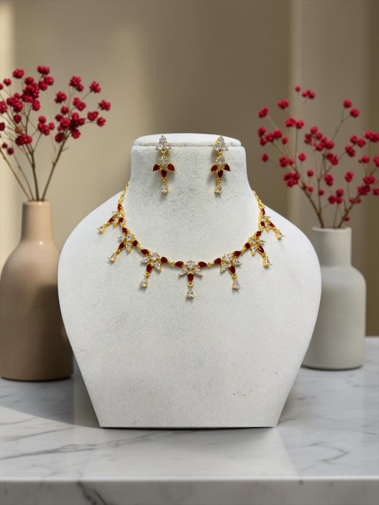 Assamese jewellery (Red and White)