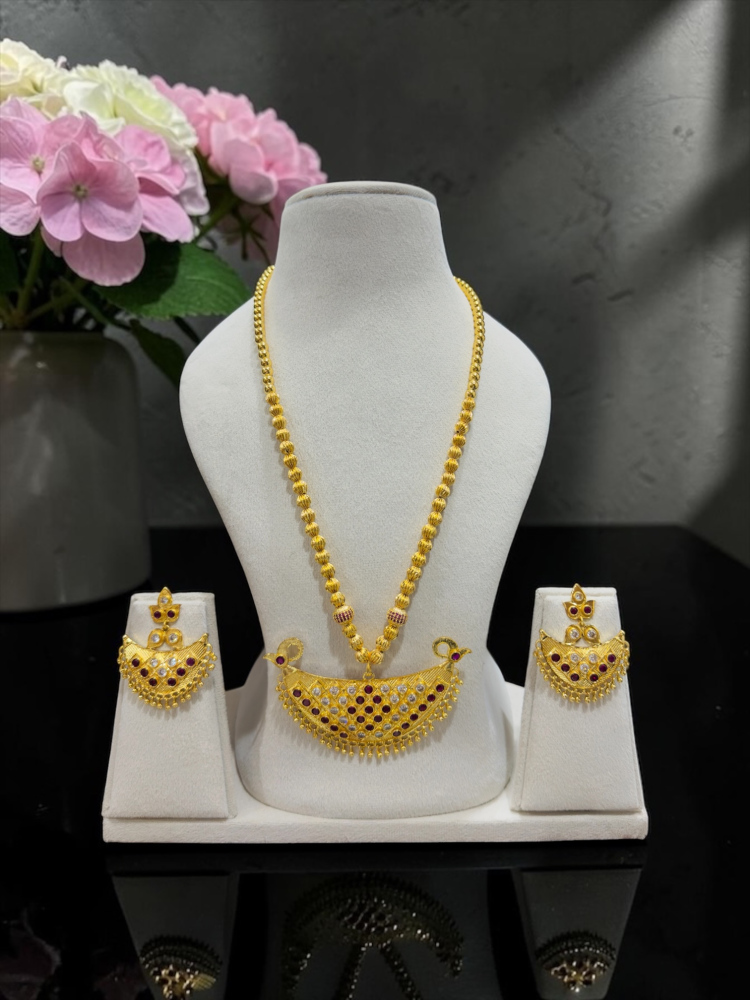 Assamese Jewellery(Pink White)